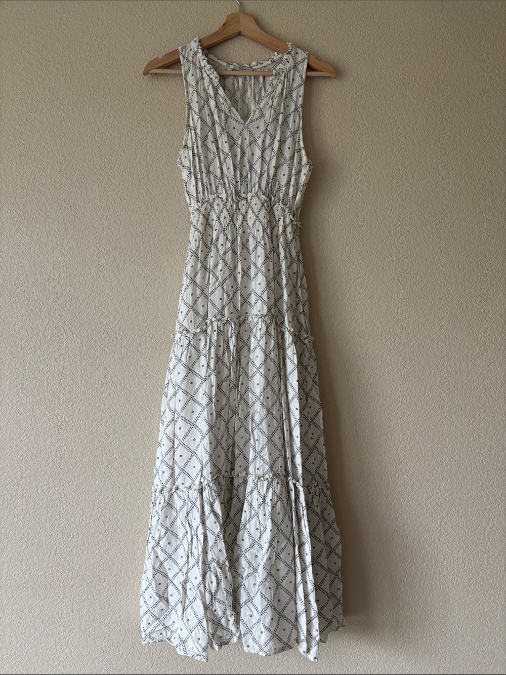 Rails Loulou Sleeveless Dress With Smocked Waist- 100% cotton- lined skirt